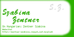 szabina zentner business card